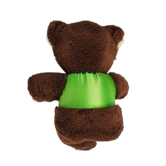 Vintage Teddy Bear Bow Tie Korea Red Tongue Brown Stuffed Animal America Wego - Picture 2 of 6